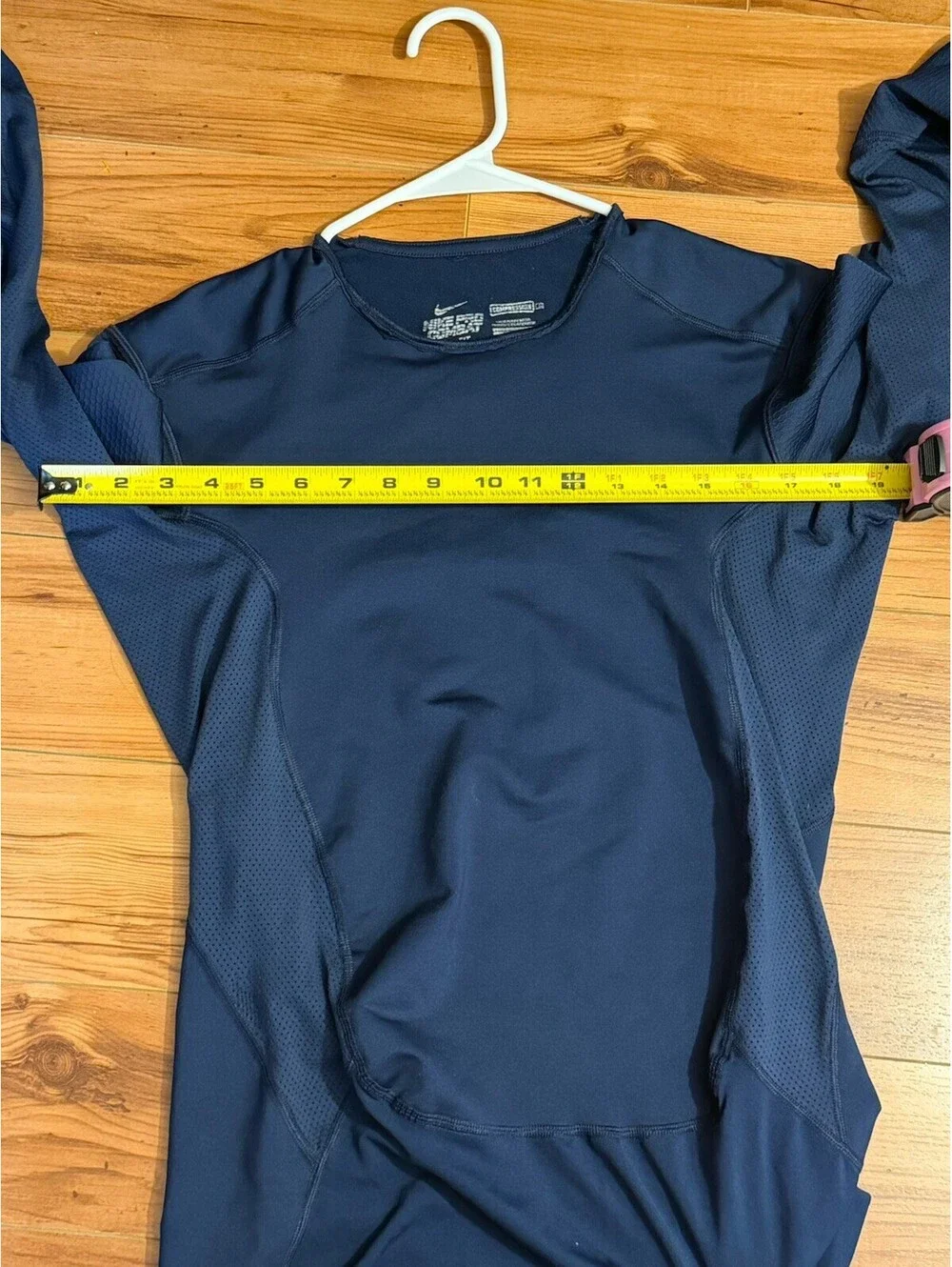 Nike Pro Combat Compression Shirt Dri Fit Long Sleeve Mens XL Navy Blue